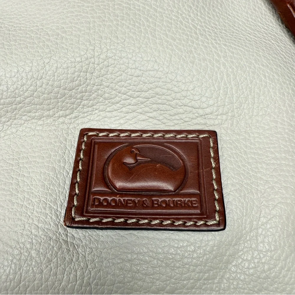 Dooney & Burke Wakefield Tassel Tote leather in bone, gold tone hardware - Picture 13 of 16